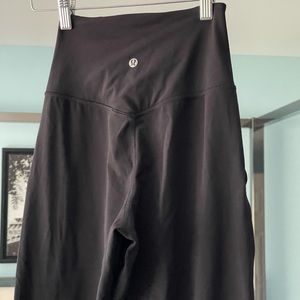 Lululemon Align Wide Leg Crop 23" Black Nulu Fabric Buttery Soft Yoga Harem Sz 0